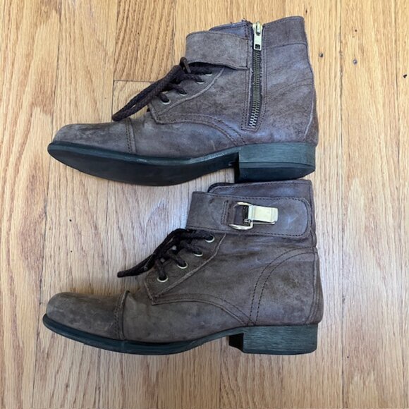 Steve Madden Tennasee Brown Leather Ankle Boots 5.5M - Picture 3 of 9